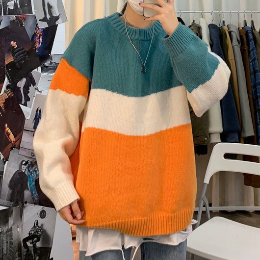 Suéter Holgado Estilo Hong Kong para Hombre - Diseño Coreano Moderno - Image 6