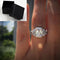 Wish Hot New Princess Square Simulation Diamond Ring Wedding Proposal Carat Shaped Diamond Female Wedding Ring Platinum 10