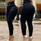 Women's High-Waisted Black Skinny Pants - European and American Design