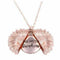 Double-sided Alloy Flower Short Clavicle Rosegold Double layer