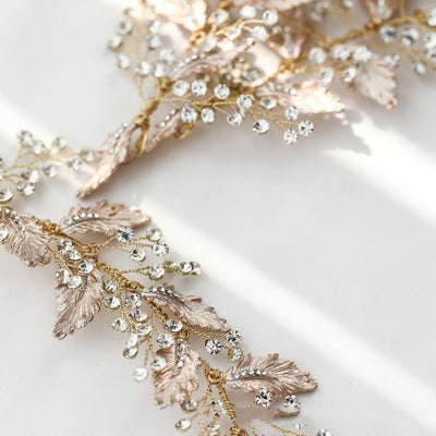 Diadema Corta con Cristales Brillantes Hecha a Mano - Image 6