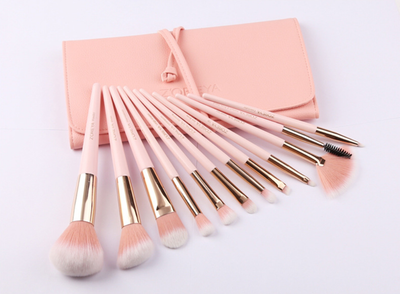 Set de 12 Brochas de Maquillaje con Mango Puntiagudo