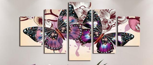 Pintura de Diamantes - Mariposas Hermosas Multi-Imagen