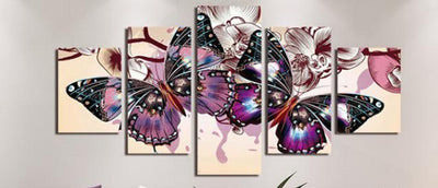 Pintura de Diamantes - Mariposas Hermosas Multi-Imagen