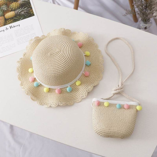 Sombrero de Paja para Niñas con Protección Solar
