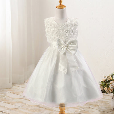 Vestido de Princesa con Moño de Rosas para Niñas - Diseño de Gala - Image 8