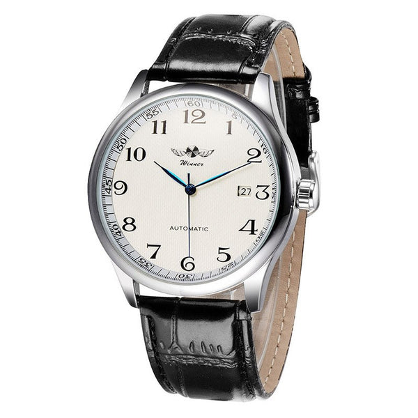 Reloj Mecánico Automático Minimalista de Cuero para Hombre