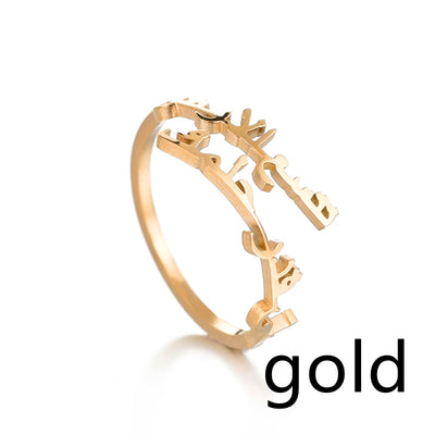Anillo de Acero Titanio Personalizado con Nombre - Image 6
