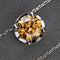 Moissanite necklace 1.5 carats VVS1 Golden yellow