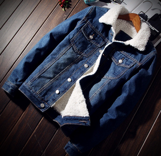 Chaqueta Denim Acolchada para Hombre - Corte Slim con Forro de Borrego - Image 8