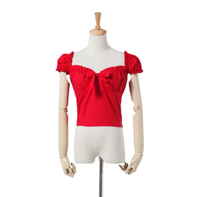 Blusa Retro con Mangas Abullonadas y Detalles de Madera para Mujer - Image 9