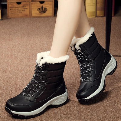 Botas de Nieve Impermeables para Mujer con Forro de Terciopelo - Image 3