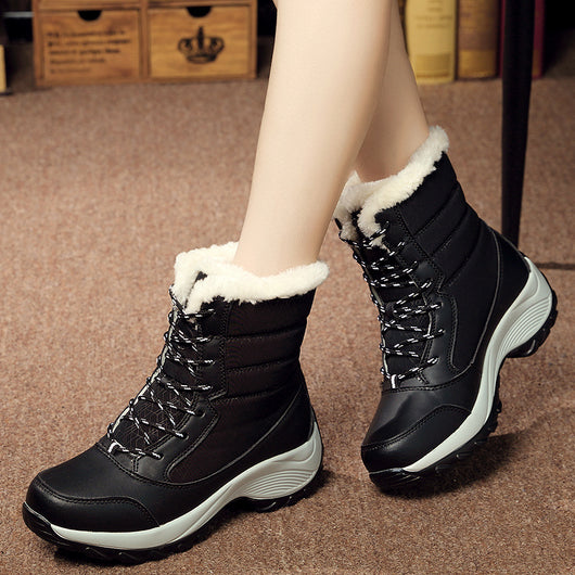 Botas de Nieve Impermeables para Mujer con Forro de Terciopelo - Image 3