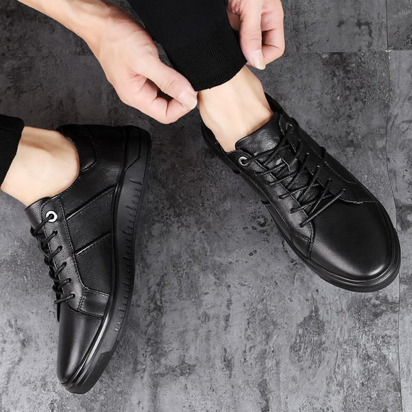 Zapatos Casuales de Cuero Transpirable para Hombre