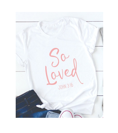 Playera SO LOVED con Alfabeto Inglés para Hombre y Mujer - Image 3