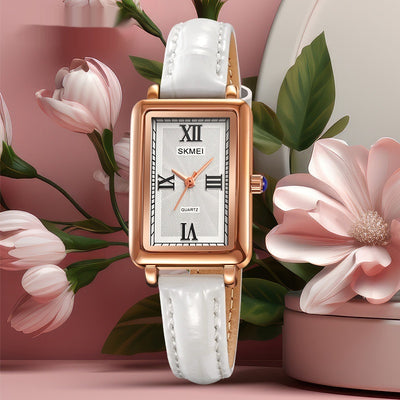 Reloj Retro Rectangular para Mujer - Resistente al Agua, Cuarzo de Precisión