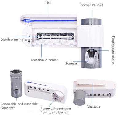 Dispensador de Pasta Dental 2 en 1 con Desinfección UV - Image 3