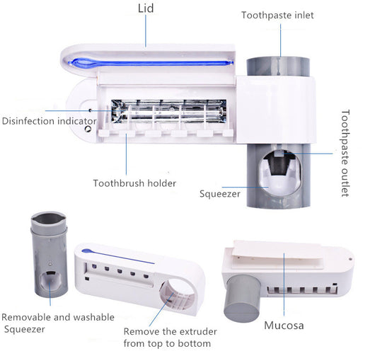 Dispensador de Pasta Dental 2 en 1 con Desinfección UV - Image 3
