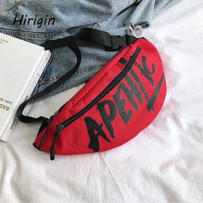 Bolso Bandolera Pequeño con Letras Estampadas en Nylon
