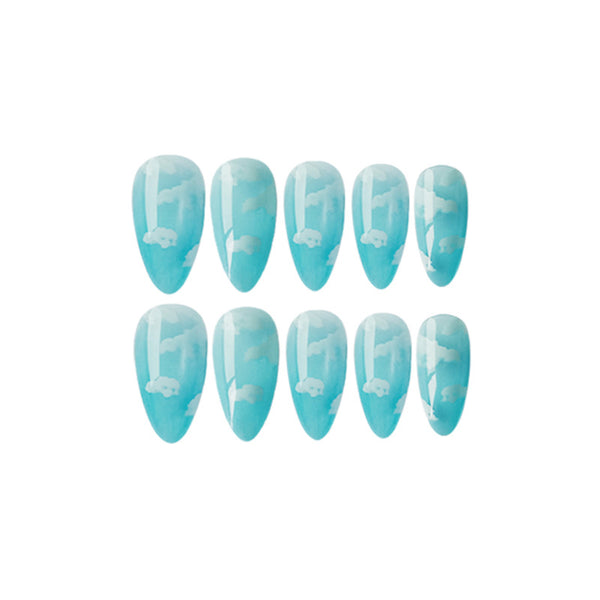 Parches de Uñas Postizas Efecto Gota de Agua