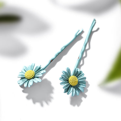 Elegante Pinza para Cabello con Diseño de Margarita