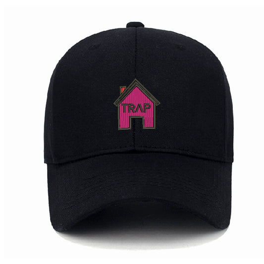 Gorra de Béisbol de Algodón Lavado con Bordado Trap House