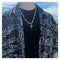 Collar Colgante de Cruz de Diamantes con Perla