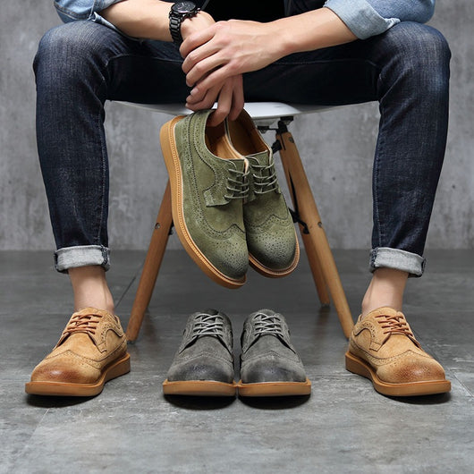 Zapatos Casuales de Cuero de Cerdo para Hombre - Estilo Británico Trendy - Image 5