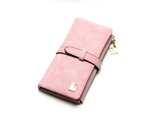 Billetera Larga Coreana de Cuero Mate con Doble Compartimento y Múltiples Tarjetas para Mujer - Image 8