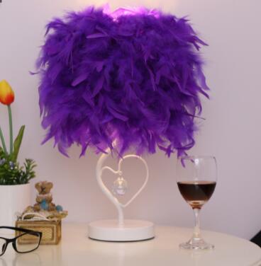 Lámpara de Mesita LED Alas de Cristal Corazón Pluma - Image 11