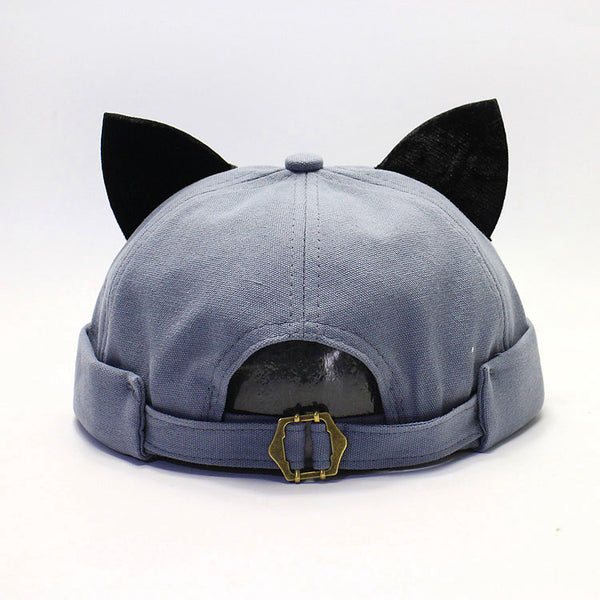 Gorro Tipo Melon con Orejas de Gato - Accesorio Versátil para Mujer
