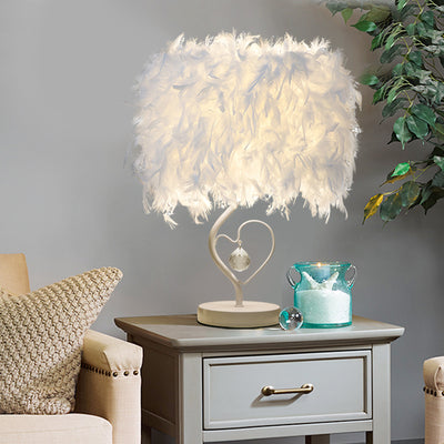 Lámpara de Mesita LED Alas de Cristal Corazón Pluma - Image 13