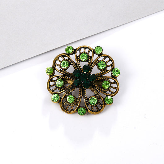 Broche de Aleación con Cristales de Fantasía Pequeño - Image 51