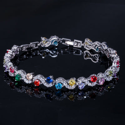 Pulsera de Oro Blanco con Diamantes Brillantes - Image 19