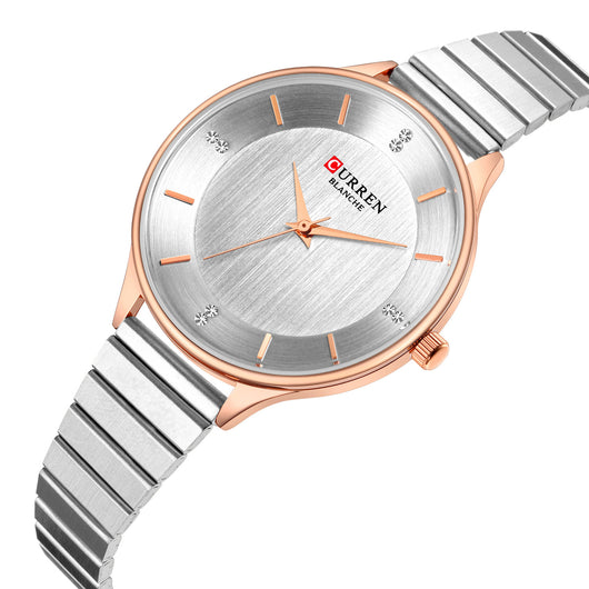 Reloj de Pulsera Unisex Acero Inoxidable Cuarzo Clásico Negro - Image 3