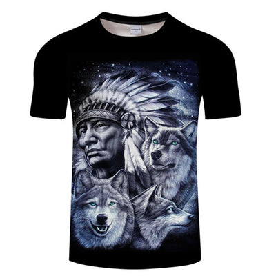 Playera de Cuello Redondo con Estampado Digital 3D - Image 9