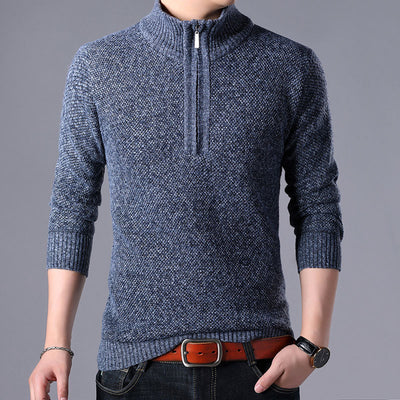 Cardigan de Cuello Alto para Hombre - Suéter Elegante de Manga Larga - Image 18