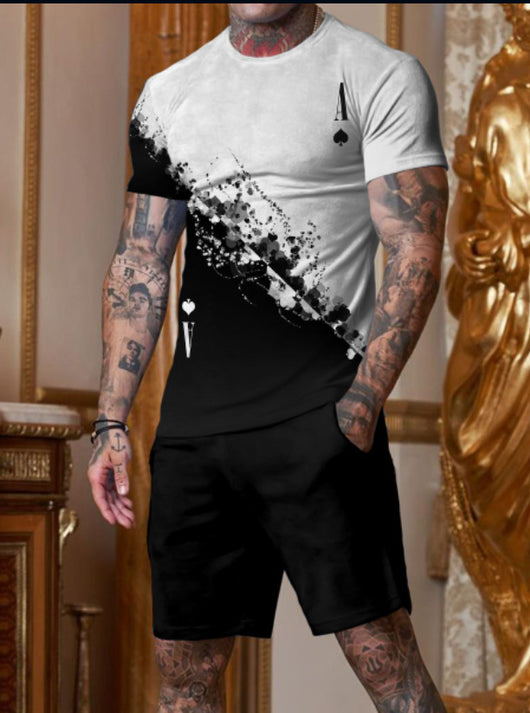 Conjunto Masculino Coreano con Estampado 3D - Traje Casual de Dos Piezas - Image 10