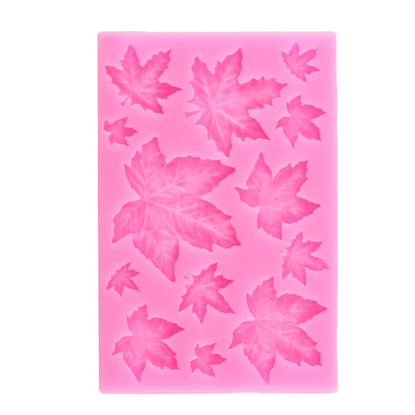 Molde de Silicona Hoja de Arce para Repostería y Decoración