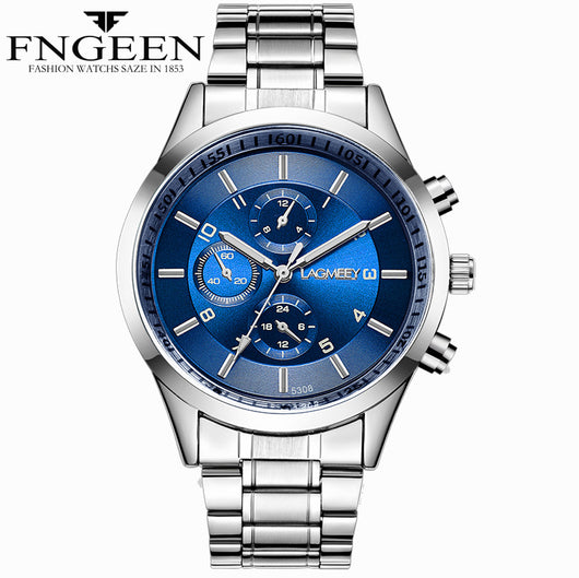 Reloj Deportivo Hombre Negro Acero - Resistente al Agua con Luminoso - Image 5