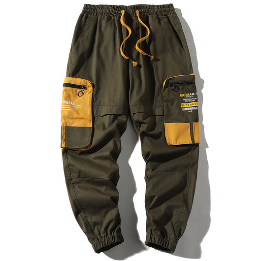 Pantalones Cargo Holgados con Bloques de Color y Bolsillos Amplios - Image 21