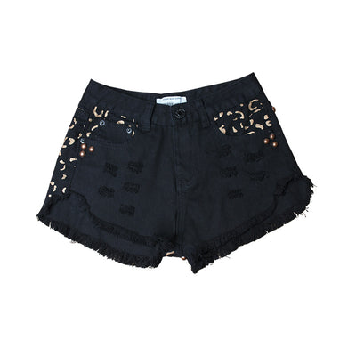 Shorts Estampados de Cintura Alta y Corte Holgado
