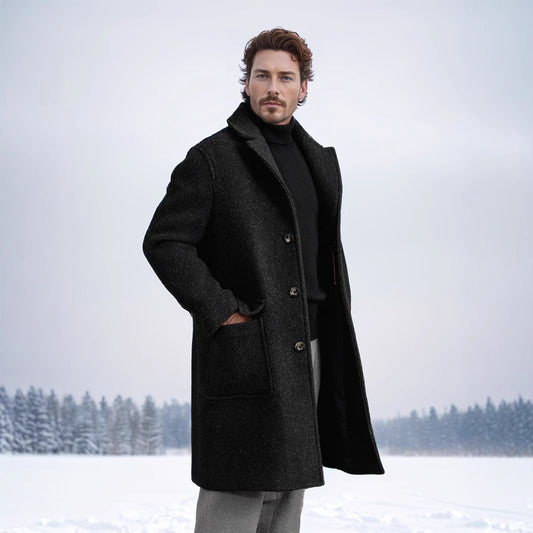 Abrigo de Lana Clásico Británico para Otoño e Invierno - Image 2