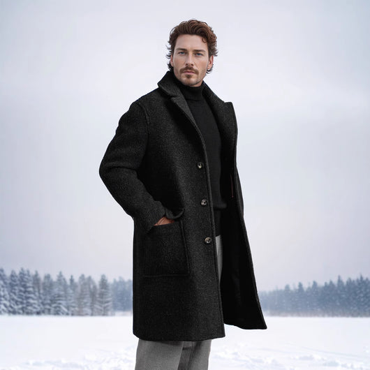 Abrigo de Lana Clásico Británico para Otoño e Invierno - Image 2