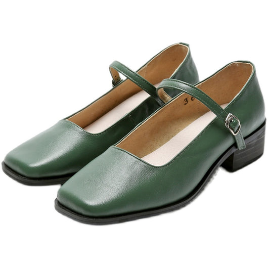 Zapatos Mary Jane de Cuero Vintage con Punta Cuadrada para Mujer - Image 13