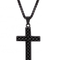 316L stainless steel Dorado plated christianity jewelry unique Negro mens vintage cross necklace with chain Negro
