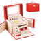 Korea Multi Layer Jewelry Box Storage Box Rojo