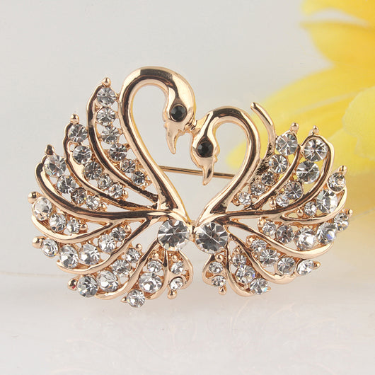 Broche Cisne con Diamantes Completos - Image 3