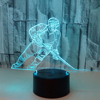 Lámpara 3D Estéreo Jugador de Hockey con Efecto Táctil - Image 3