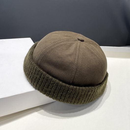 Boina de Gamuza y Terciopelo Otoño Invierno - Estilo Clásico Melón - Image 8